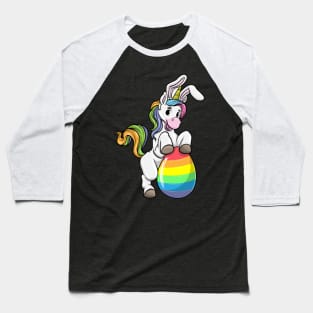 Unicorn as Easter bunny with Easter egg Baseball T-Shirt